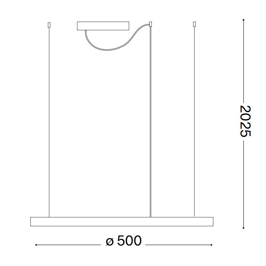 Ideal Lux - suspension sur câble LED ORACLE SLIM LED/29W/230V 3000K IRC 90 Ø 50 cm blanc