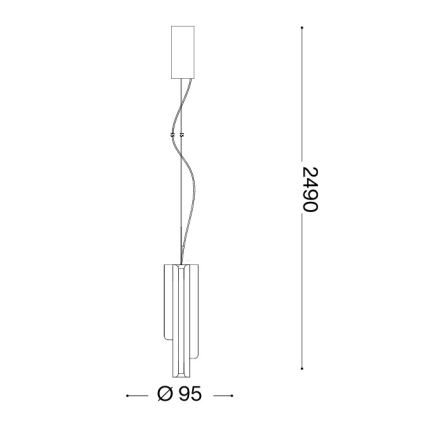 Ideal Lux - suspension LED dimmable sur câble DORICA 3xLED/9W/230V IRC 90 Ø 9,5 cm blanche