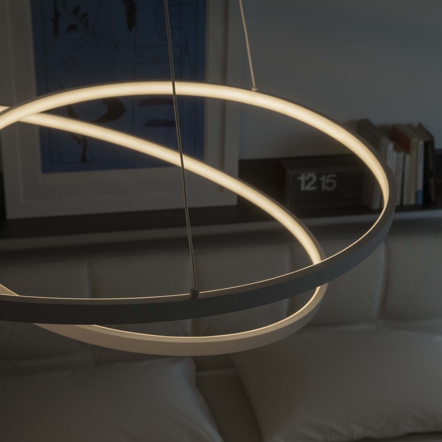 Ideal Lux - Suspension LED dimmable sur câble OZ LED/48W/230V Ø 60 cm IRC 90 blanc