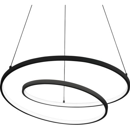 Ideal Lux - Suspension LED dimmable sur câble OZ LED/48W/230V Ø 60 cm IRC 90 noire
