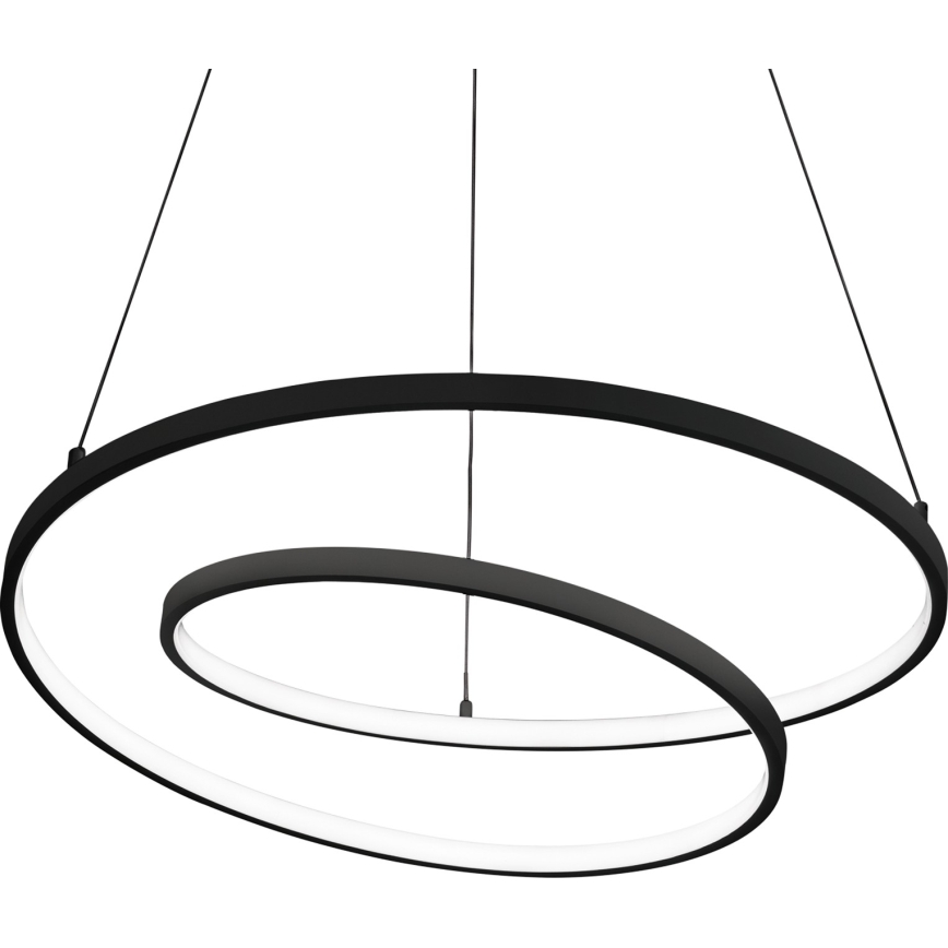 Ideal Lux - Suspension LED dimmable sur câble OZ LED/55W/230V Ø 80 cm IRC 90 noir