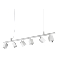 Ideal Lux - Suspension LED sur câble DYNAMITE 6xGU10/7W/230V IRC 90 blanche