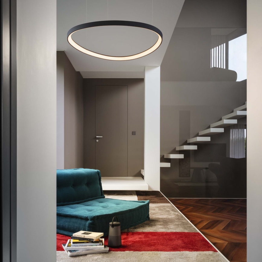 Ideal Lux - Suspension sur câble GEMINI LED/36W/230V 2700K Ø 42,5 cm IRC 90 noir