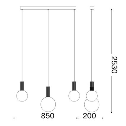 Ideal Lux - Suspension LED sur câble ODEON LED/20W/230V IRC 90 beige/blanc