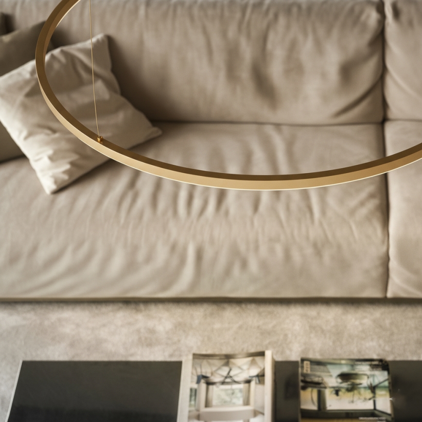 Ideal Lux - Suspension LED sur câble ORACLE SLIM LED/29W/230V 3000K CRI 90 Ø 50 cm doré