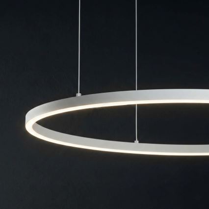 Ideal Lux - Suspension LED sur câble ORACLE SLIM LED/29W/230V 2700K IRC 90 Ø 50 cm blanche