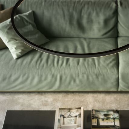 Ideal Lux - Suspension sur câble ORACLE SLIM LED/37W/230V 3000K IRC 90 Ø 70 cm noire