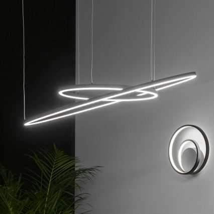Ideal Lux - Suspension LED sur câble ORACLE SLIM LED/37W/230V 4000K CRI 90 Ø 70 cm noire