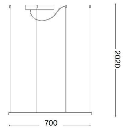 Ideal Lux - Suspension LED sur câble ORACLE SLIM LED/44W/230V 3000K IRC 90 70x70 cm blanche