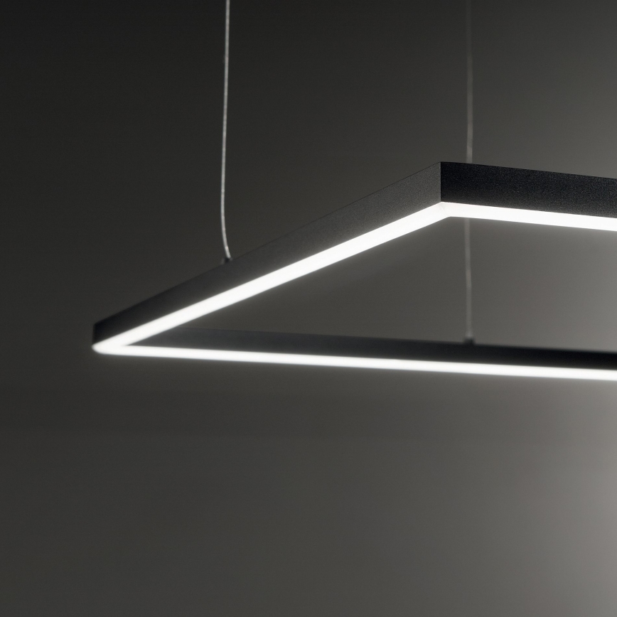 Ideal Lux - Suspension LED sur câble ORACLE SLIM LED/53W/230V 3000K CRI 90 90x90 cm noire