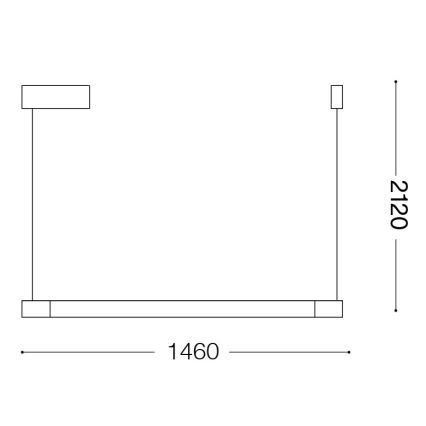 Ideal Lux - Suspension LED sur câble YOKO LED/17W/230V IRC 90 blanche