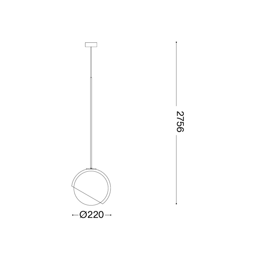 Ideal Lux - Suspension sur câble BLOOM 1xE27/42W/230V Ø 22 cm noire
