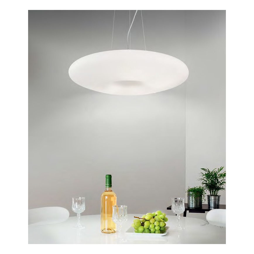 Ideal Lux - Suspension sur câble GLORY 3xE27/60W/230V Ø 50 cm blanche