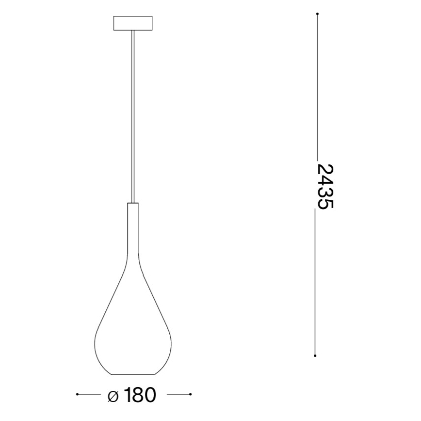 Ideal Lux - Suspension sur câble KALIQUE 1xE27/42W/230V Ø 18 cm cuivré fumé