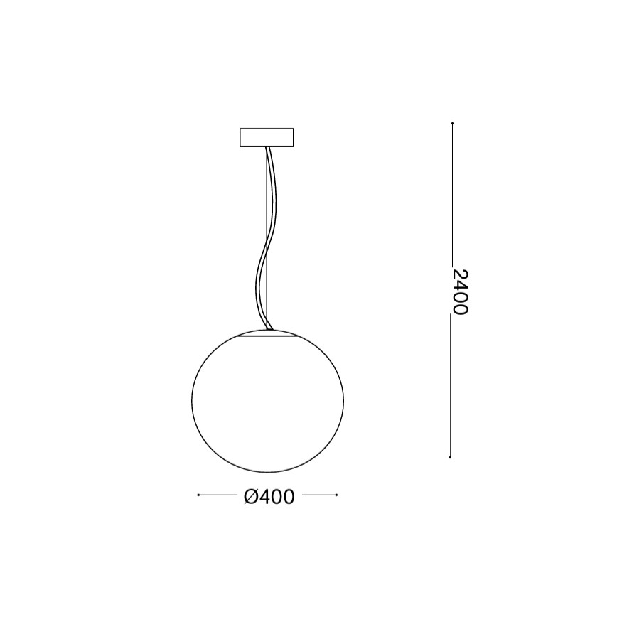 Ideal Lux - Suspension sur câble MAPA 1x E27/42W/230V Ø 40 cm, blanc