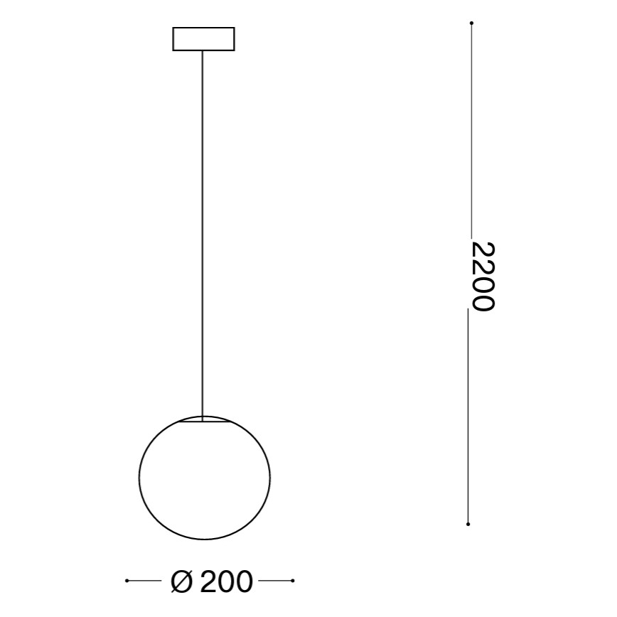 Ideal Lux - Suspension sur câble MAPA 1xE27/42W/230V Ø 20 cm blanche