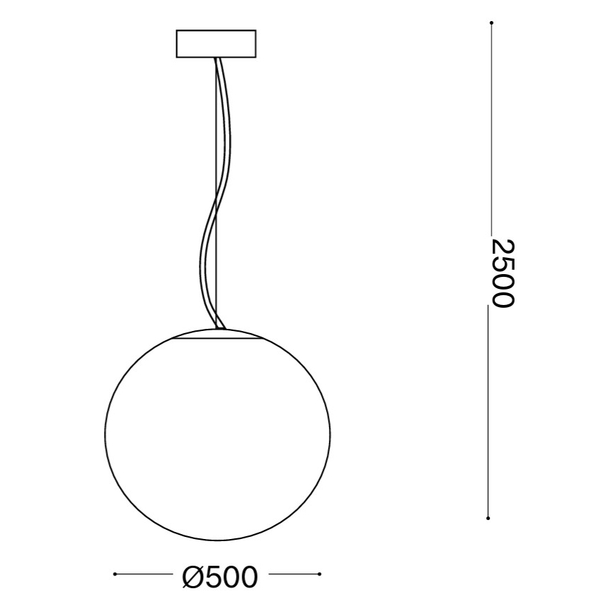 Ideal Lux - Suspension sur câble MAPA 1xE27/42W/230V Ø 50 cm blanche