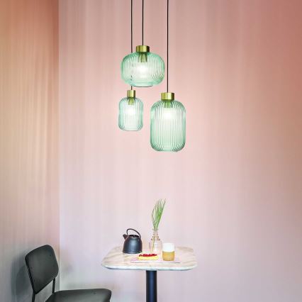Ideal Lux - Suspension sur câble MINT 1xE27/60W/230V Ø 14 cm vert