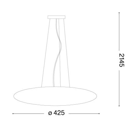 Ideal Lux - Suspension sur câble SMARTIES 3xE27/42W/230V Ø 42,5 cm blanche