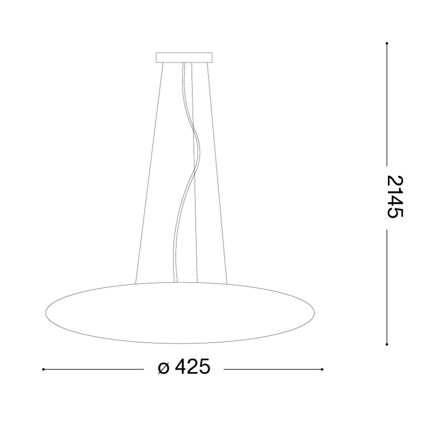 Ideal Lux - Suspension sur câble SMARTIES 3xE27/42W/230V Ø 42,5 cm blanche