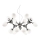 Ideal Lux - Suspension sur câbles NODI 15xE14/28W/230V Ø 105 cm chrome brillant/blanc