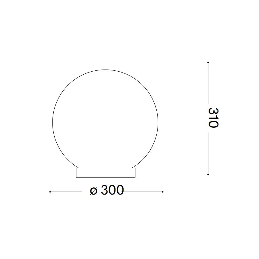 Ideal Lux - Tafellamp CARTA 1xE27/25W/230V diameter 30 cm wit