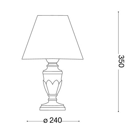 Ideal Lux - Tafellamp FIRENZE 1xE14/40W/230V goudkleurig