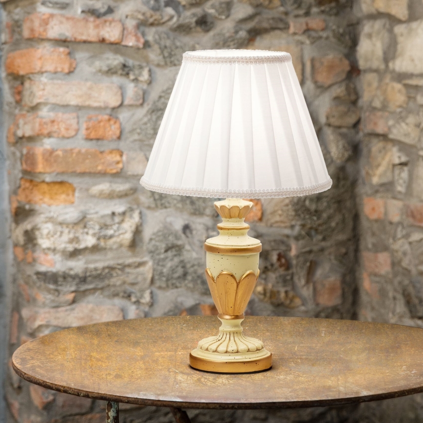 Ideal Lux - Tafellamp FIRENZE 1xE14/40W/230V wit/goud