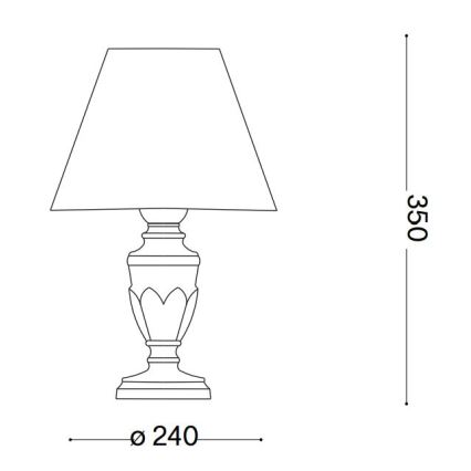 Ideal Lux - Tafellamp FIRENZE 1xE14/40W/230V wit/goud