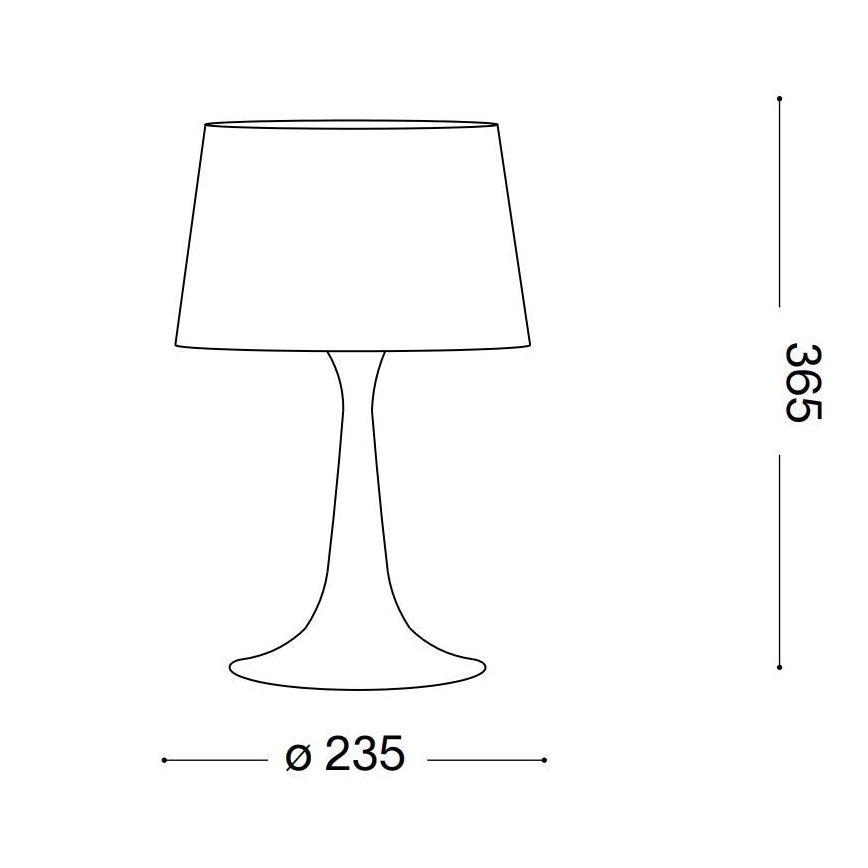 Ideal Lux - Tafellamp LONDON 1xE27/60W/230V hoogglans chroom