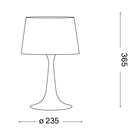Ideal Lux - Tafellamp LONDON 1xE27/60W/230V wit