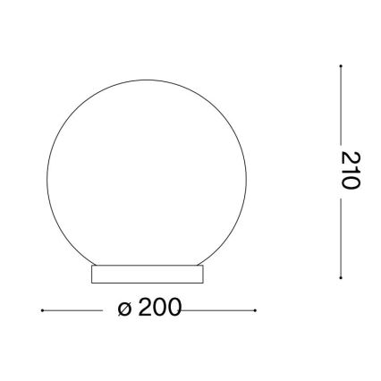 Ideal Lux - Tafellamp MAPA 1xE27/42W/230V Ø 20 cm wit