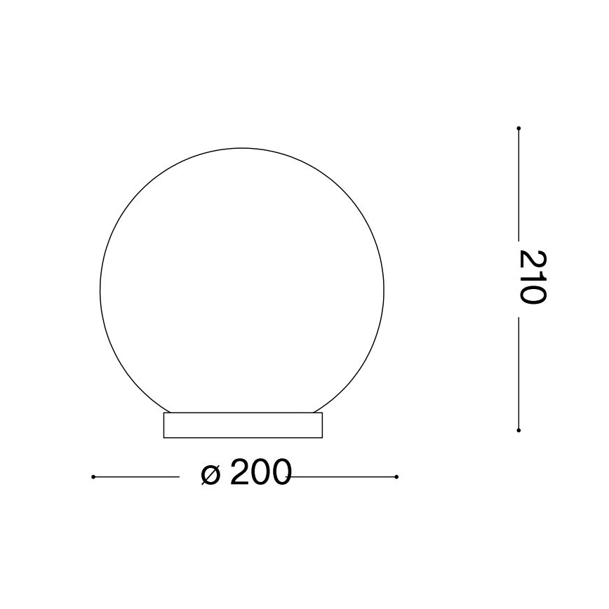 Ideal Lux - Tafellamp MAPA 1xE27/42W/230V Ø 20 cm wit