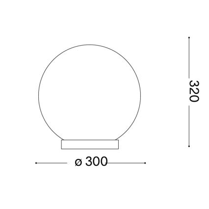 Ideal Lux - Tafellamp MAPA 1xE27/42W/230V Ø 30 cm wit