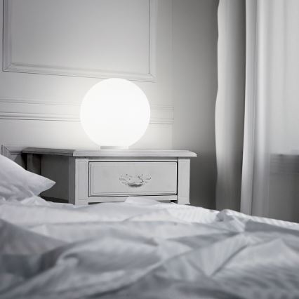 Ideal Lux - Tafellamp MAPA 1xE27/42W/230V Ø 40 cm wit