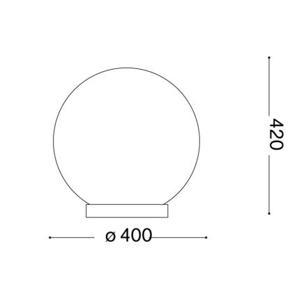Ideal Lux - Tafellamp MAPA 1xE27/42W/230V Ø 40 cm wit