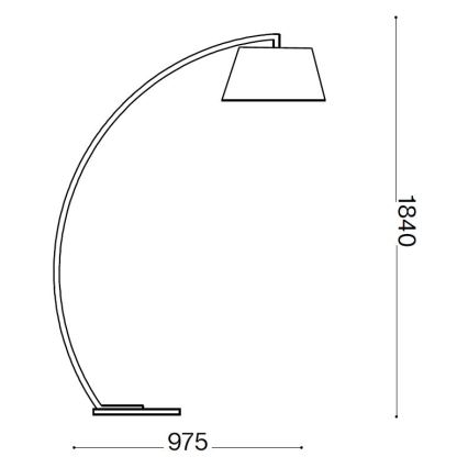 Ideal Lux - Vloerlamp 1xE27/60W/230V