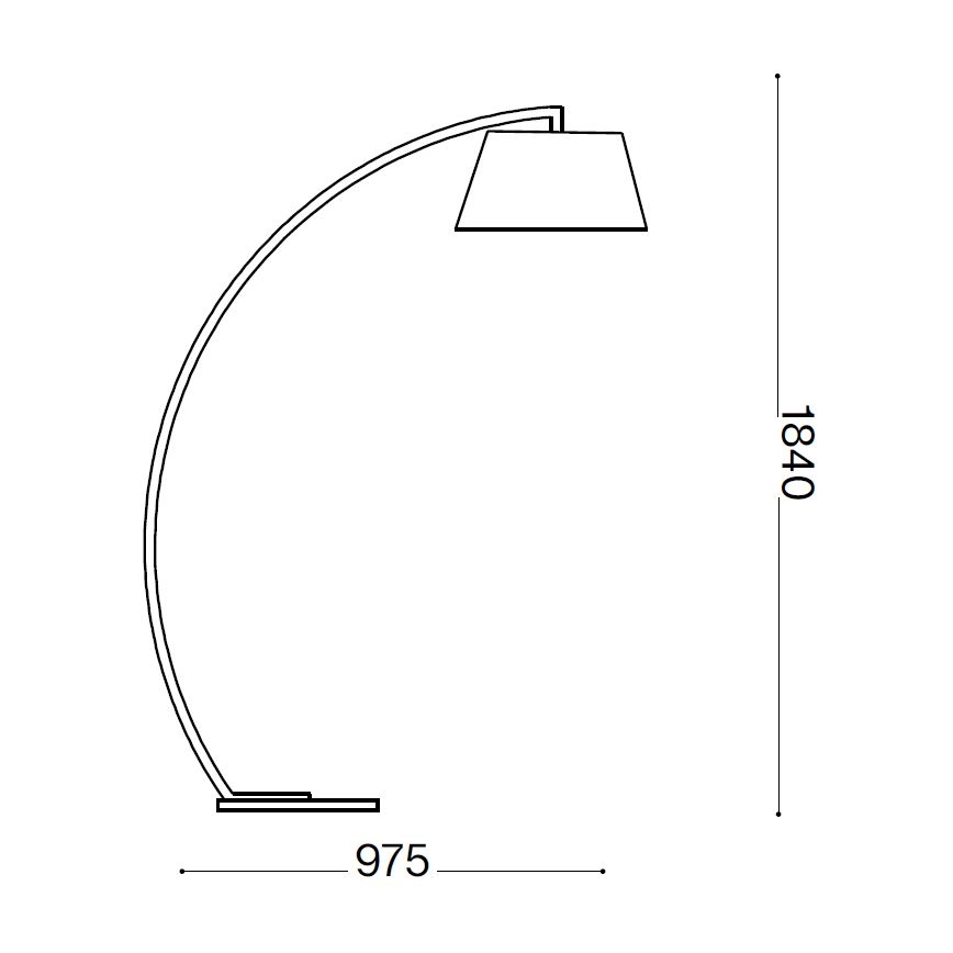 Ideal Lux - Vloerlamp 1xE27/60W/230V