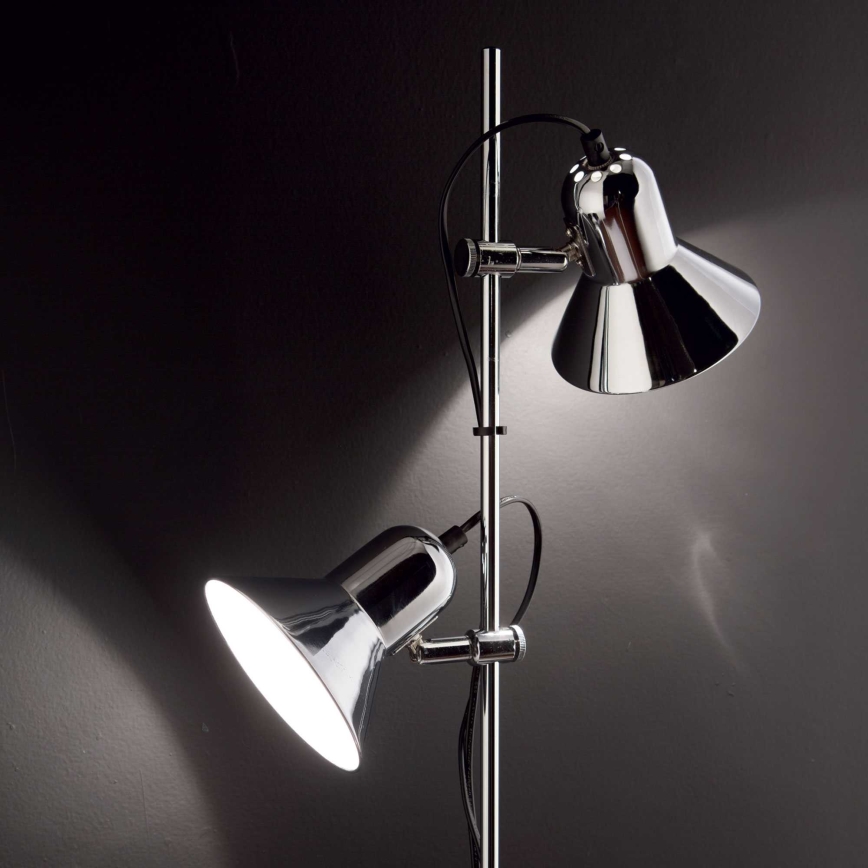 Ideal Lux - Vloerlamp POLLY 2xE27/60W/230V zwart