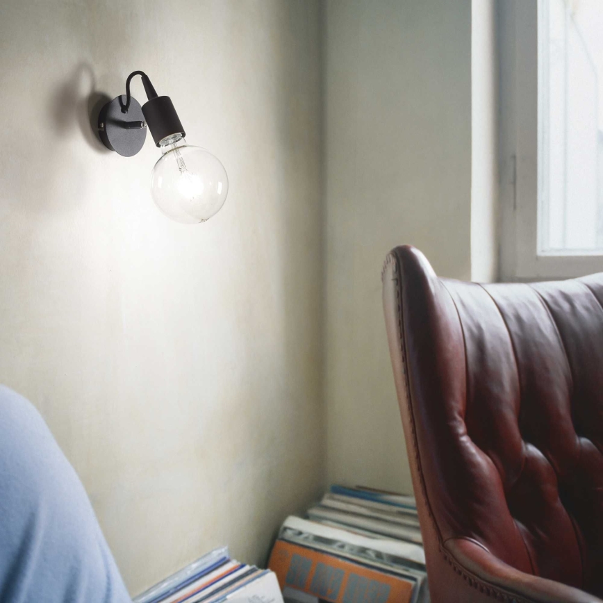 Ideal Lux - Wandlamp 1xE27/60W/230V zwart