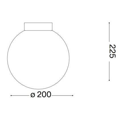 Ideal Lux - Wandlamp CARTA 1xE27/25W/230V diameter 20 cm wit