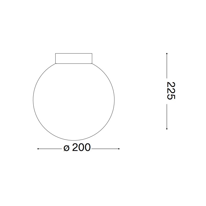Ideal Lux - Wandlamp CARTA 1xE27/25W/230V diameter 20 cm wit
