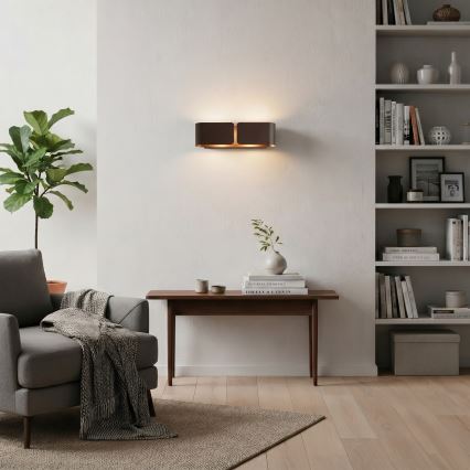 Ideal Lux - Wandlamp CLIP 2xE27/60W/230V bruin