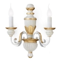 Ideal Lux - Wandlamp FIRENZE 2xE14/40W/230V wit/goud