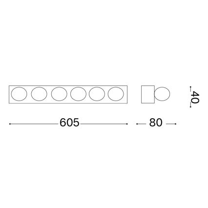 Ideal Lux - Wandlamp PRIVE 6xE14/40W/230V glanzend chroom