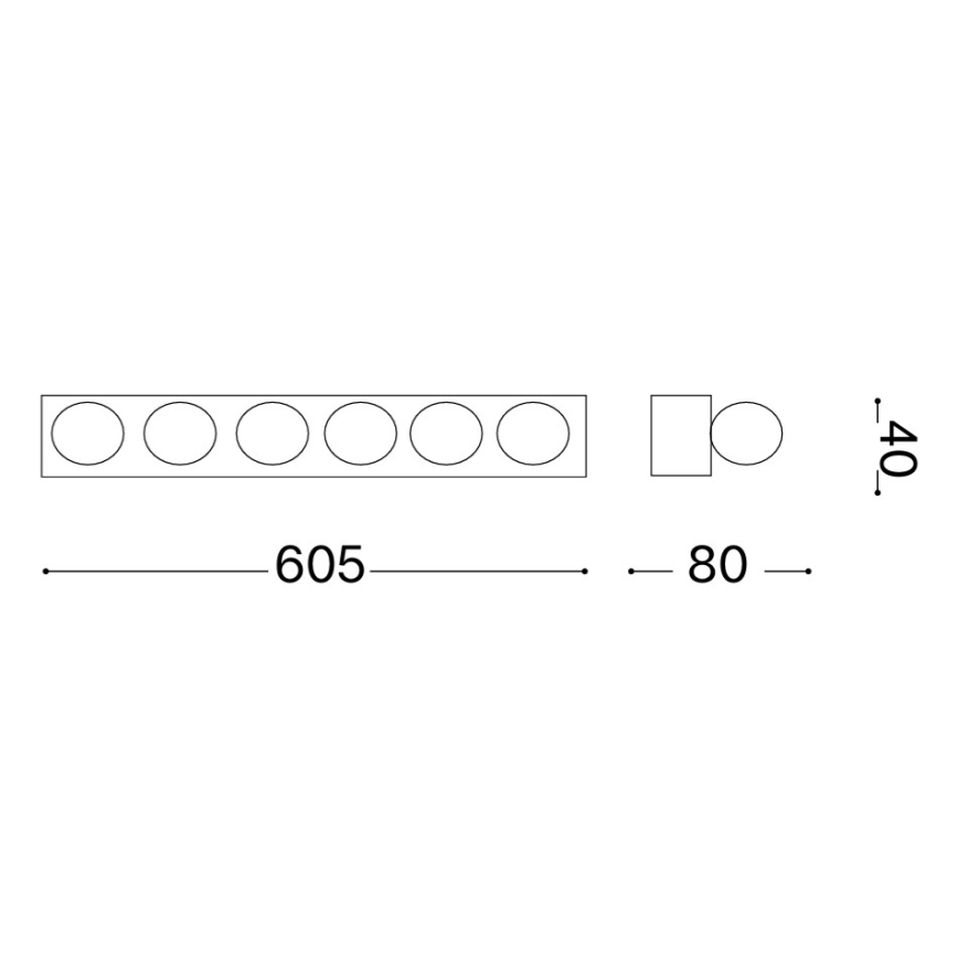 Ideal Lux - Wandlamp PRIVE 6xE14/40W/230V glanzend chroom