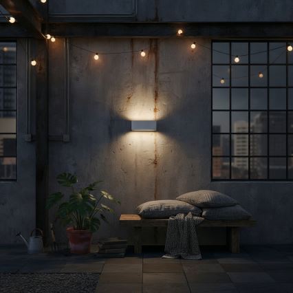 Ideal Lux - Wandlamp voor buiten ANDROMEDA 1xE27/60W/230V IP55 grijs