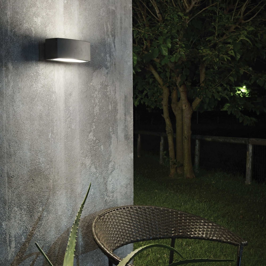 Ideal Lux - Wandlamp voor buiten ANDROMEDA 1xE27/60W/230V IP55 zwart