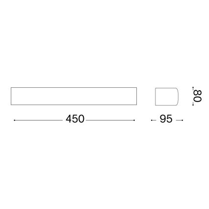 Ideal Lux - Wandlamp voor buiten ANDROMEDA 2xE27/60W/230V IP55 bruin