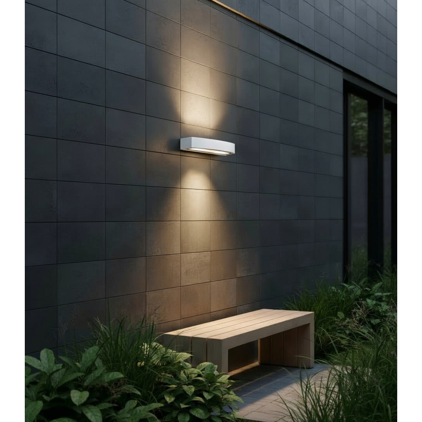 Ideal Lux - Wandlamp voor buiten ANDROMEDA 2xE27/60W/230V IP55 wit